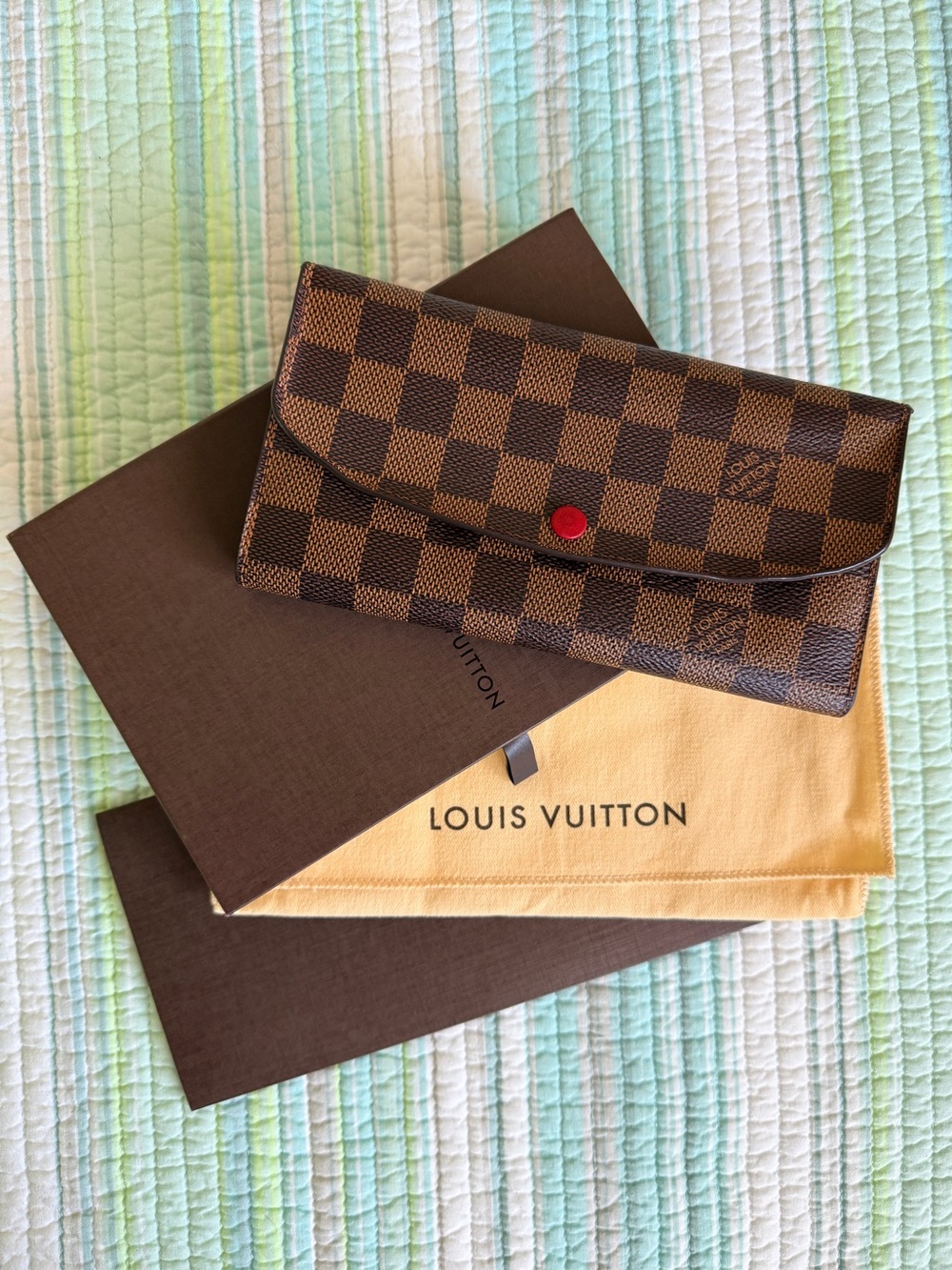 Louis Vuitton Emilie Damier Ebene Wallet